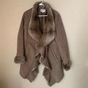laundry by shelli segal thick faux fur coat